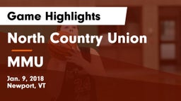 North Country Union  vs MMU Game Highlights - Jan. 9, 2018