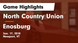 North Country Union  vs Enosburg Game Highlights - Jan. 17, 2018