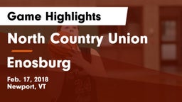 North Country Union  vs Enosburg Game Highlights - Feb. 17, 2018