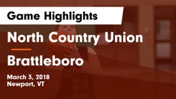 North Country Union  vs Brattleboro Game Highlights - March 3, 2018