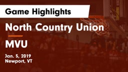 North Country Union  vs MVU Game Highlights - Jan. 5, 2019