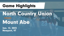 North Country Union  vs Mount Abe Game Highlights - Jan. 12, 2023