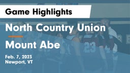 North Country Union  vs Mount Abe  Game Highlights - Feb. 7, 2023