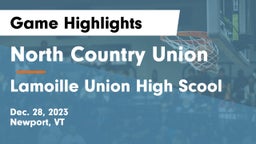 North Country Union  vs Lamoille Union High Scool Game Highlights - Dec. 28, 2023