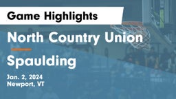 North Country Union  vs Spaulding  Game Highlights - Jan. 2, 2024