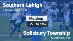 Matchup: Southern Lehigh vs. Salisbury Township  2016