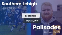 Matchup: Southern Lehigh vs. Palisades  2018