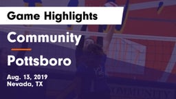 Community  vs Pottsboro Game Highlights - Aug. 13, 2019