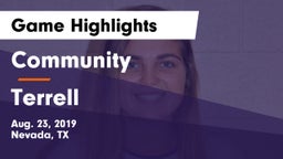 Community  vs Terrell  Game Highlights - Aug. 23, 2019