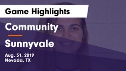 Community  vs Sunnyvale  Game Highlights - Aug. 31, 2019