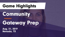 Community  vs Gateway Prep Game Highlights - Aug. 31, 2019