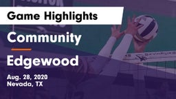 Community  vs Edgewood  Game Highlights - Aug. 28, 2020