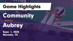 Community  vs Aubrey  Game Highlights - Sept. 1, 2020
