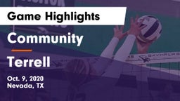 Community  vs Terrell  Game Highlights - Oct. 9, 2020