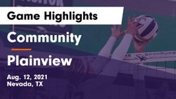 Community  vs Plainview  Game Highlights - Aug. 12, 2021