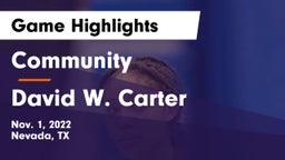 Community  vs David W. Carter  Game Highlights - Nov. 1, 2022