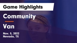 Community  vs Van  Game Highlights - Nov. 5, 2022