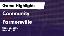 Community  vs Farmersville  Game Highlights - Sept. 22, 2023