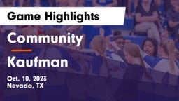 Community  vs Kaufman  Game Highlights - Oct. 10, 2023