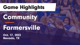 Community  vs Farmersville  Game Highlights - Oct. 17, 2023
