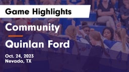 Community  vs Quinlan Ford  Game Highlights - Oct. 24, 2023