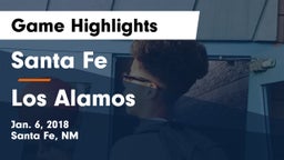 Santa Fe  vs Los Alamos Game Highlights - Jan. 6, 2018