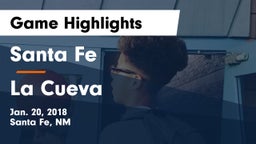 Santa Fe  vs La Cueva Game Highlights - Jan. 20, 2018