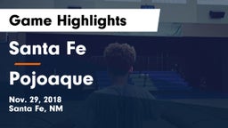 Santa Fe  vs Pojoaque  Game Highlights - Nov. 29, 2018