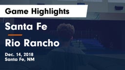 Santa Fe  vs Rio Rancho  Game Highlights - Dec. 14, 2018