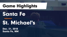 Santa Fe  vs St. Michael's  Game Highlights - Dec. 21, 2018