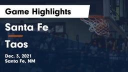 Santa Fe  vs Taos  Game Highlights - Dec. 3, 2021