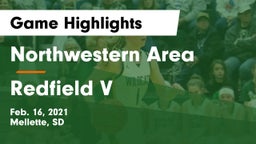 Northwestern Area  vs Redfield V Game Highlights - Feb. 16, 2021