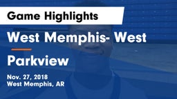 West Memphis- West vs Parkview  Game Highlights - Nov. 27, 2018