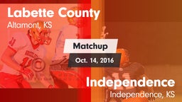 Matchup: Labette County High vs. Independence  2016