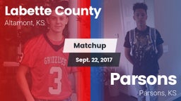 Matchup: Labette County High vs. Parsons  2017