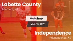 Matchup: Labette County High vs. Independence  2017