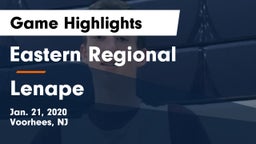 Eastern Regional  vs Lenape  Game Highlights - Jan. 21, 2020