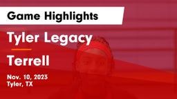 Tyler Legacy  vs Terrell  Game Highlights - Nov. 10, 2023