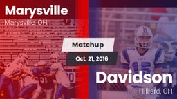 Matchup: Marysville High vs. Davidson  2016