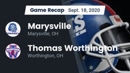 Recap: Marysville  vs. Thomas Worthington  2020