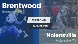 Matchup: Brentwood High vs. Nolensville  2017