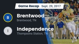 Recap: Brentwood  vs. Independence  2017