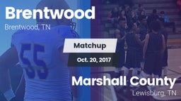 Matchup: Brentwood High vs. Marshall County  2017