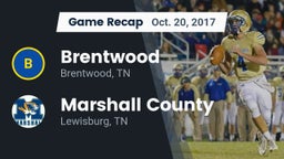 Recap: Brentwood  vs. Marshall County  2017