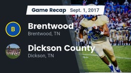 Recap: Brentwood  vs. Dickson County  2017
