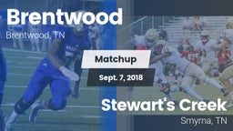 Matchup: Brentwood High vs. Stewart's Creek  2018