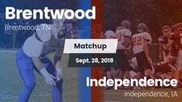 Matchup: Brentwood High vs. Independence  2018