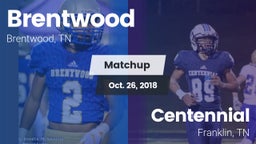 Matchup: Brentwood High vs. Centennial  2018