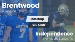 Matchup: Brentwood High vs. Independence  2019