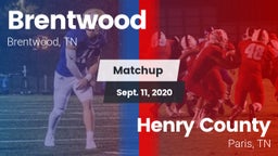 Matchup: Brentwood High vs. Henry County  2020